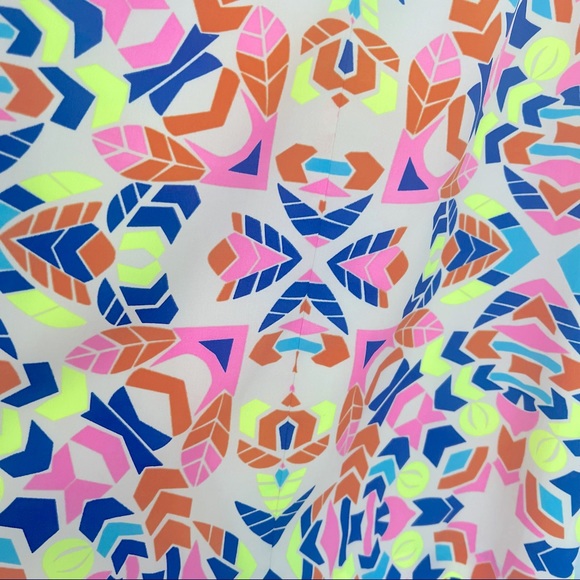 Mara Hoffman Aloha Stone Neon Multicolor Shift Sleeveless Mini Dress - Picture 6 of 8